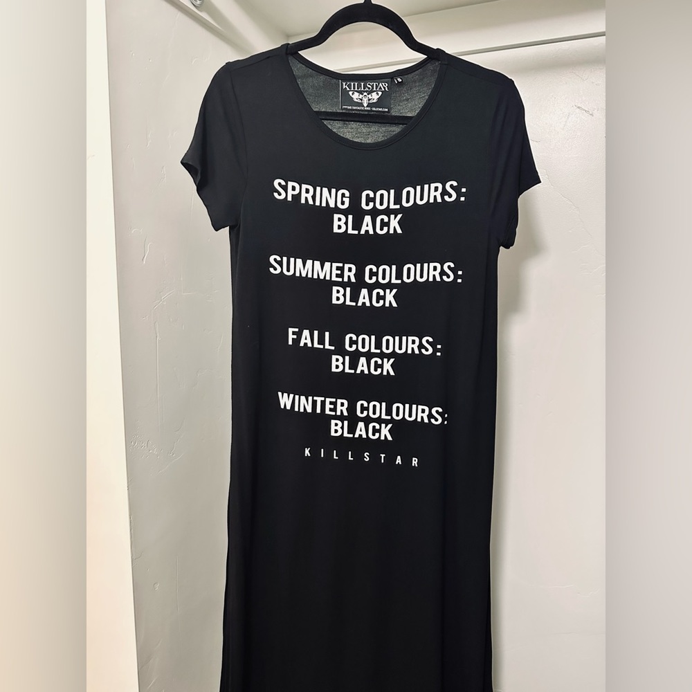 Killstar Long Shirt Tunic Split Sides